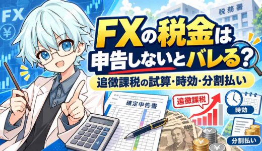 FXの税金は申告しないとバレる？追徴課税の試算・時効・分割払い