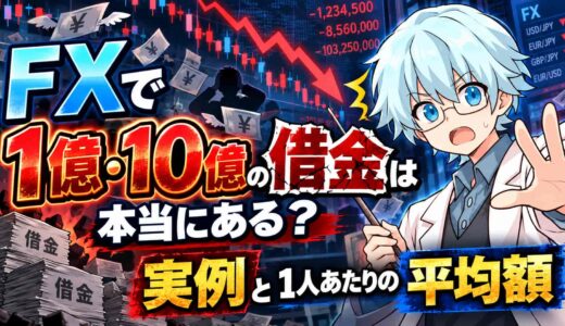 FXで1億・10億の借金は本当にある？実例と1人あたりの平均額