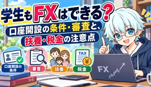 学生もFXはできる？口座開設の条件・審査と、扶養・税金の注意点