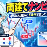 両建てナンピンとは？手法の仕組みとドル円で試した損益の動き方